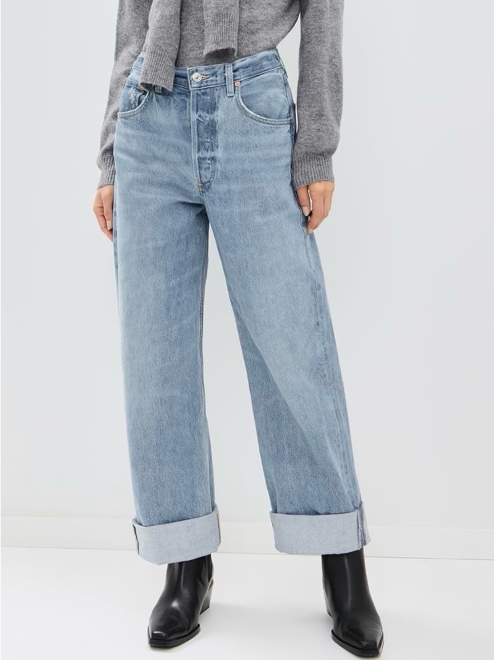 Citizens Of Humanity Ayla Baggy Cuffed Crop Jeans in Size 25